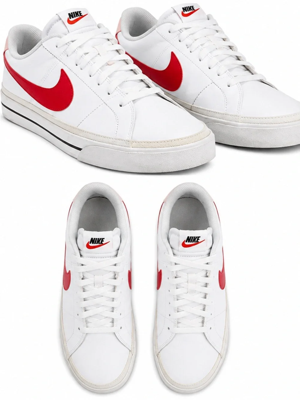 Nike Court Vision Low White Red Sneakers-Men’s